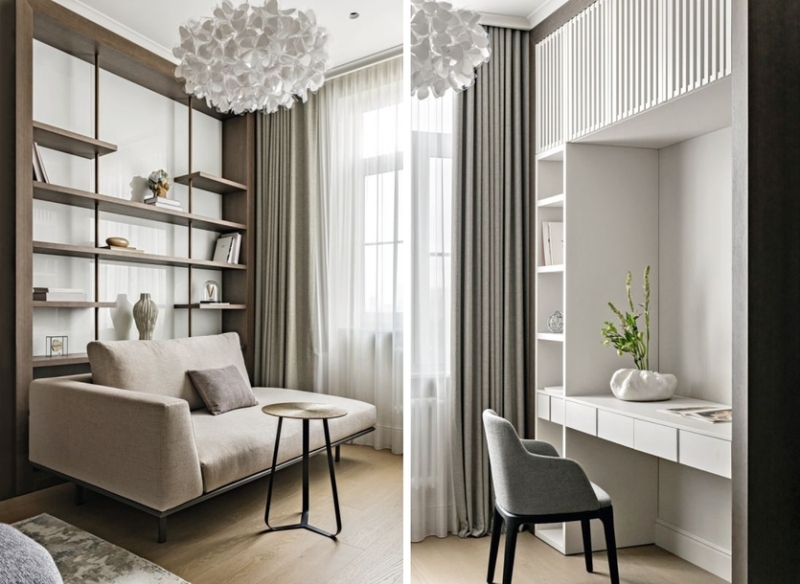 Атмосфера спокойствия и расслабления: квартира для женщины и ее дочери