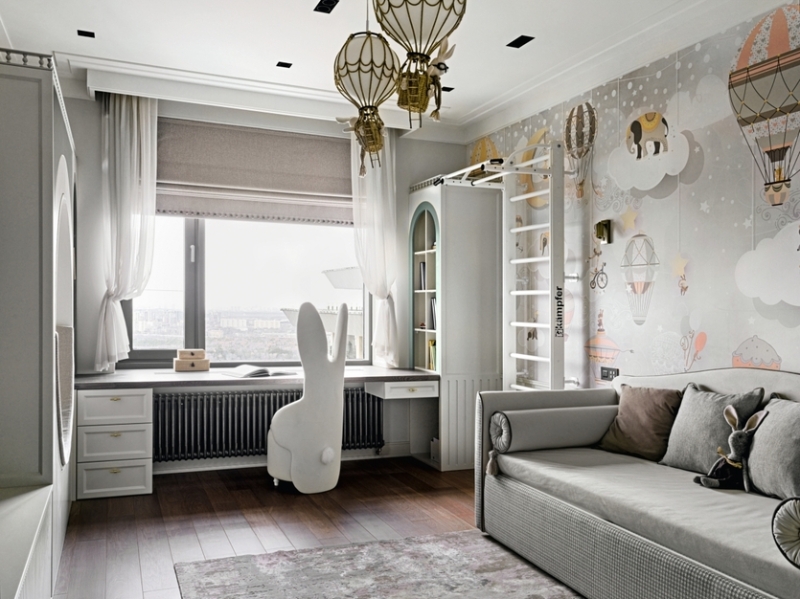 Минимализм с классическими деталями: квартира для молодой семьи