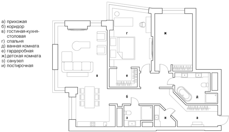 Минимализм с классическими деталями: квартира для молодой семьи