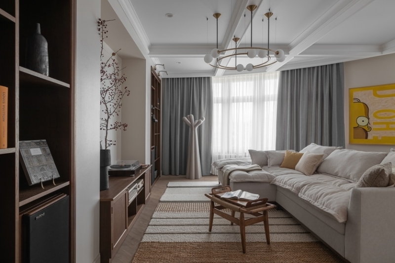 По мотивам американской классики с яркими элементами: квартира в Красноярске