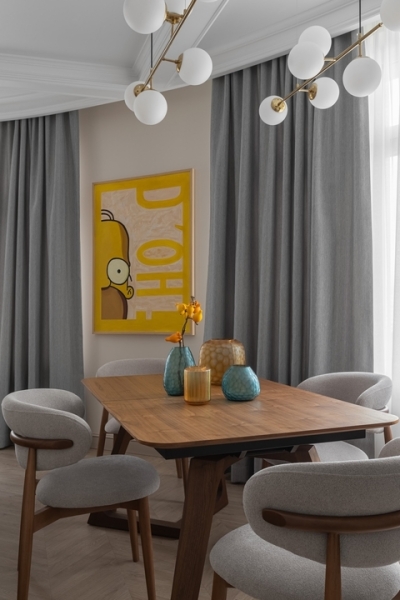 По мотивам американской классики с яркими элементами: квартира в Красноярске