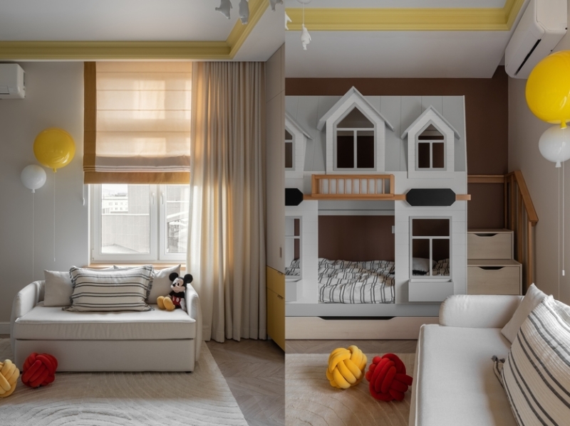 По мотивам американской классики с яркими элементами: квартира в Красноярске