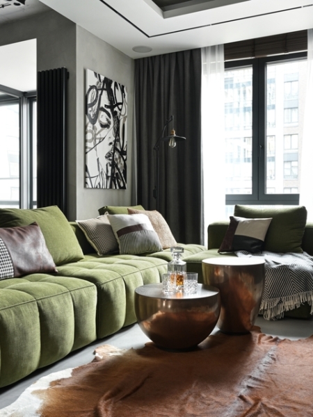 Уютная мужская «берлога» с природными акцентами: квартира в Санкт-Петербурге