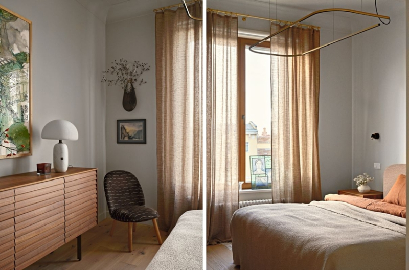 Теплый и изящный интерьер квартиры для молодой семьи с детьми