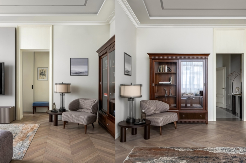 Современная классика с яркой харизмой: реновация квартиры для семьи из пяти человек