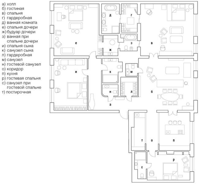 Эффектная квартира для семьи с двумя детьми