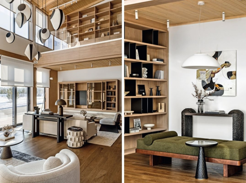 Для уединенного отдыха и приема близких: интерьер дома из бруса