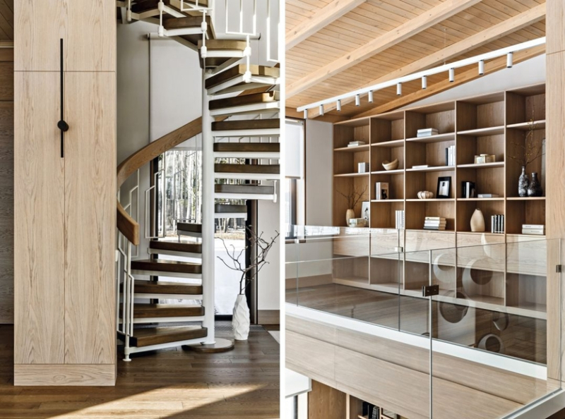 Для уединенного отдыха и приема близких: интерьер дома из бруса