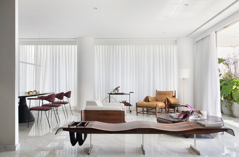 Интерьер вокруг культовой мебели: квартира в Сан-Паулу