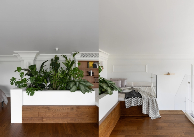 Из одноуровневого — в двухуровневый: уютный и функциональный интерьер пентхауса с азиатскими мотивами