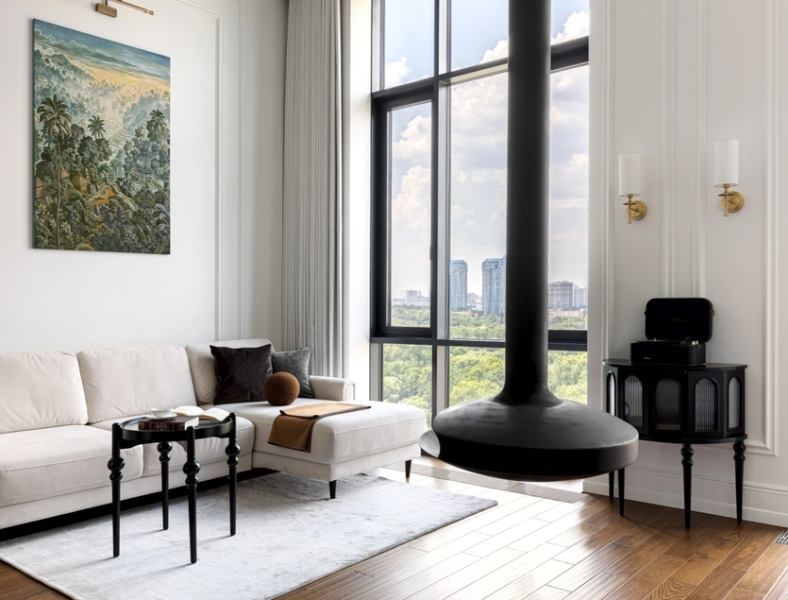 Из одноуровневого — в двухуровневый: уютный и функциональный интерьер пентхауса с азиатскими мотивами