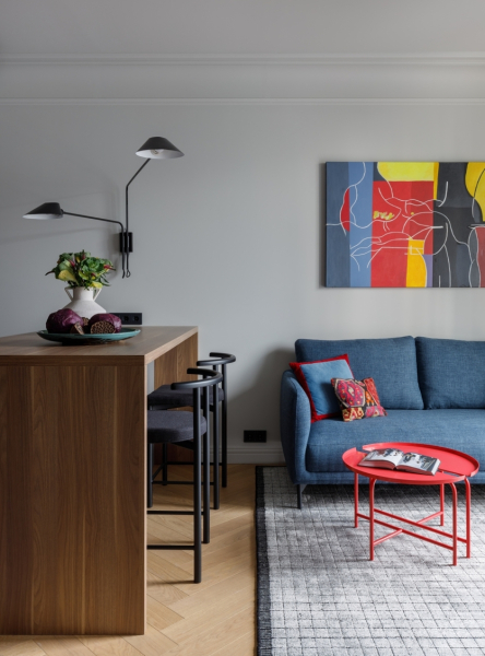 Элегантная эклектика в ритме Jazz: квартира для семьи