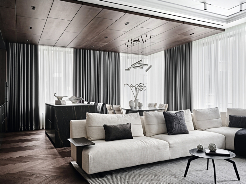 Расслабляющий интерьер в центре мегаполиса: квартира для семьи с детьми