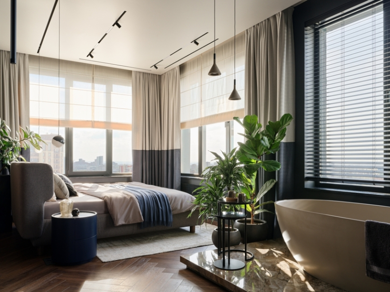 Панорамная квартира со спа-зоной и видом на Обь