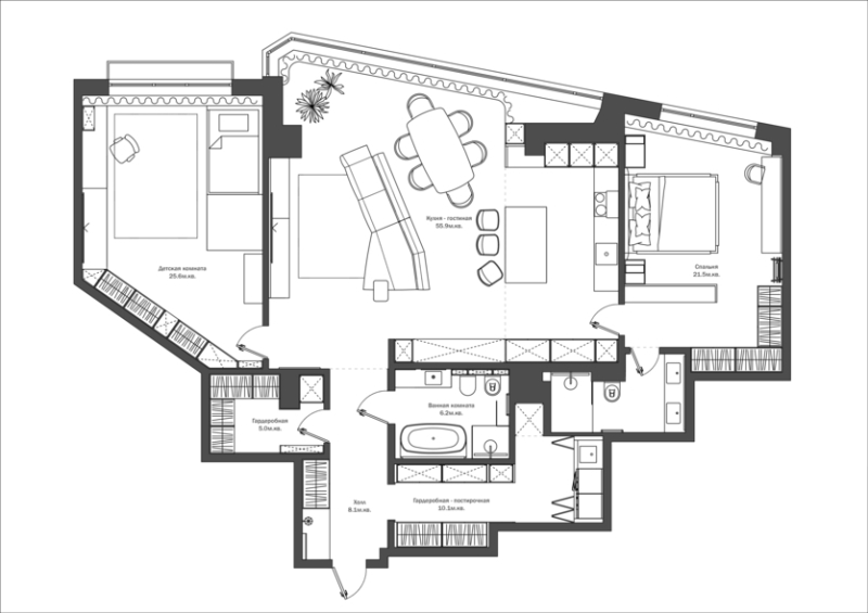 Современный минимализм с акцентом на тактильность