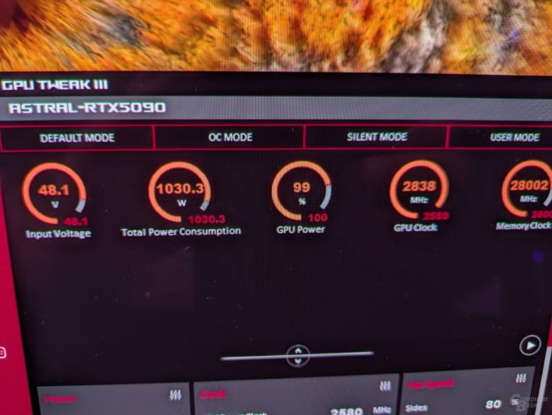 Asus научила GeForce RTX 5090 потреблять больше 1000 Вт через один кабель — напряжение увеличили вчетверо