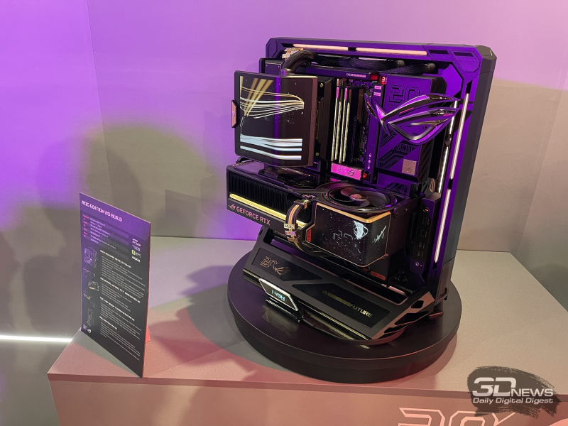 Asus встроила во флагманскую плату ROG Crosshair X870E Edition 20 огромный OLED-дисплей и 360-мм СЖО