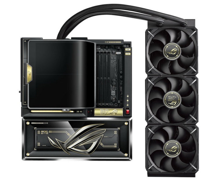Asus встроила во флагманскую плату ROG Crosshair X870E Edition 20 огромный OLED-дисплей и 360-мм СЖО
