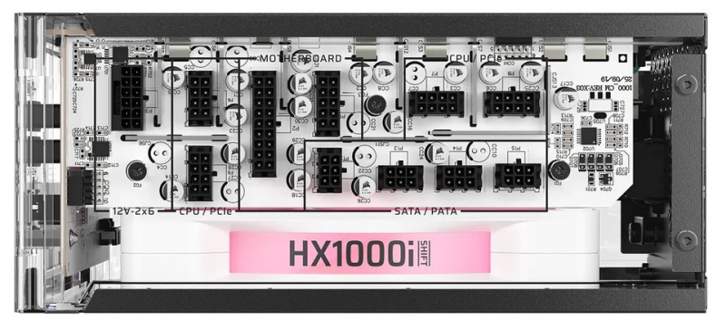 Corsair показала прозрачный блок питания HX1000i Shift Crystal