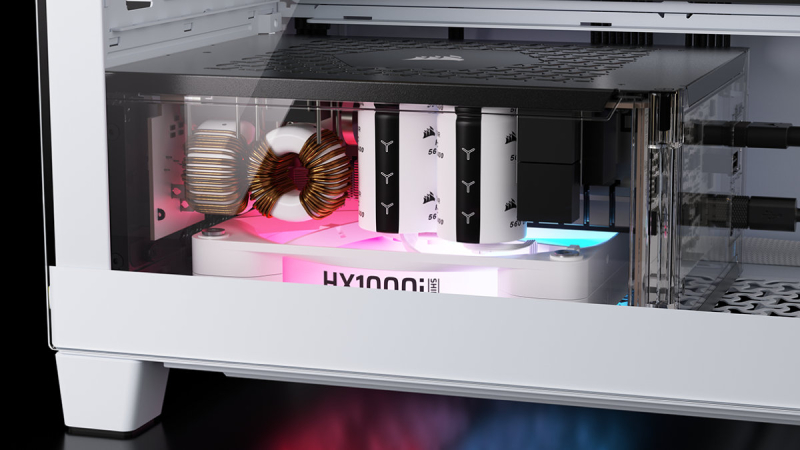 Corsair показала прозрачный блок питания HX1000i Shift Crystal