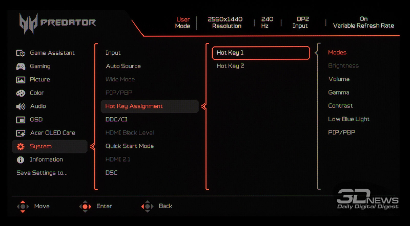 Обзор игрового QD-OLED WQHD-монитора Acer Predator X27U W1: смена вектора
