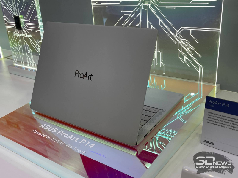 Репортаж со стенда ASUS на Computex 2026: первые ноутбуки с Nvidia RTX Spark, геймерские лэптопы и рабочие системы