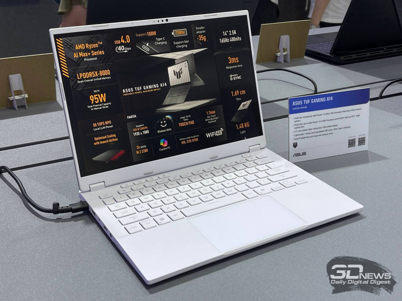 Репортаж со стенда ASUS на Computex 2026: первые ноутбуки с Nvidia RTX Spark, геймерские лэптопы и рабочие системы