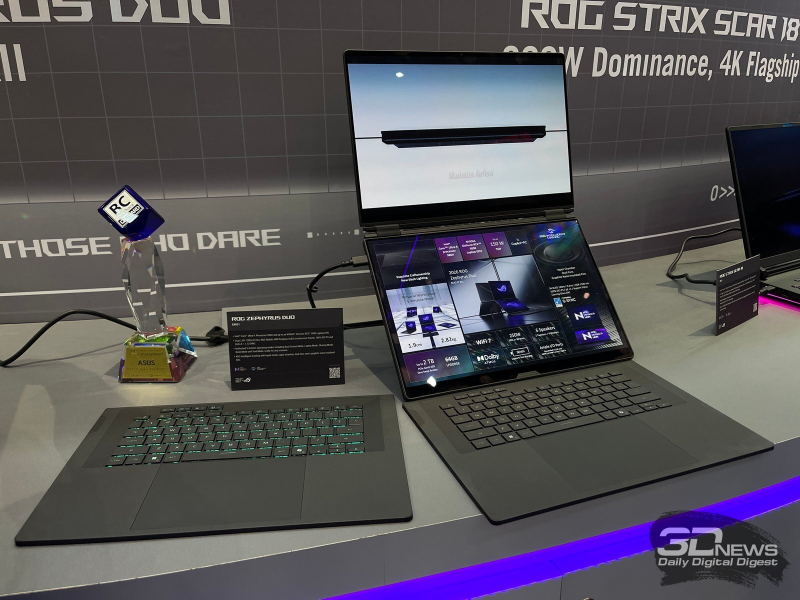 Репортаж со стенда ASUS на Computex 2026: первые ноутбуки с Nvidia RTX Spark, геймерские лэптопы и рабочие системы