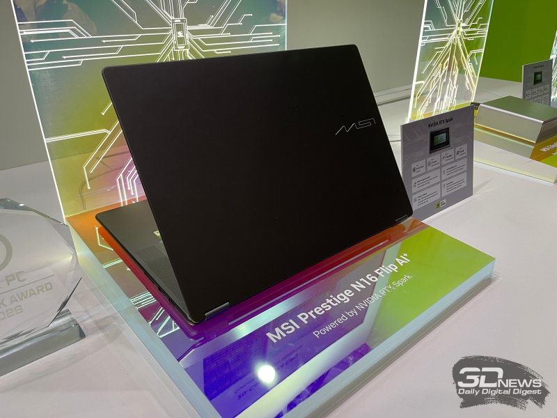 Репортаж со стенда MSI на Computex 2026: первый ноутбук на Nvidia RTX Spark, юбилейный Titan с RTX 5090 и другие новинки