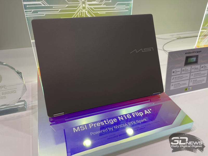 Репортаж со стенда MSI на Computex 2026: первый ноутбук на Nvidia RTX Spark, юбилейный Titan с RTX 5090 и другие новинки