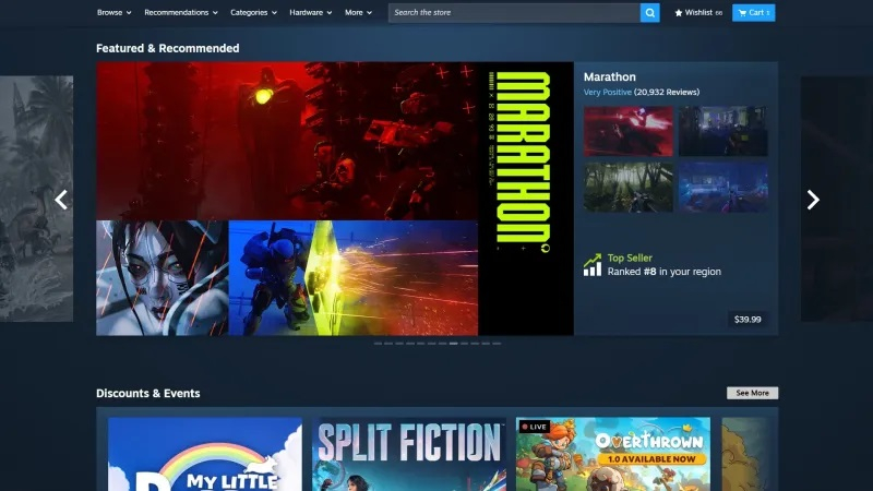 Steam растёт вширь — Valve обновила дизайн главной страницы магазина