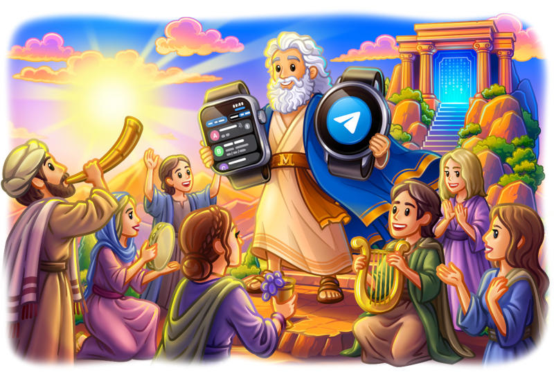 Telegram получил клиенты для смарт-часов, поддержку форматирования у ботов, ИИ-модерацию в группах и многое другое