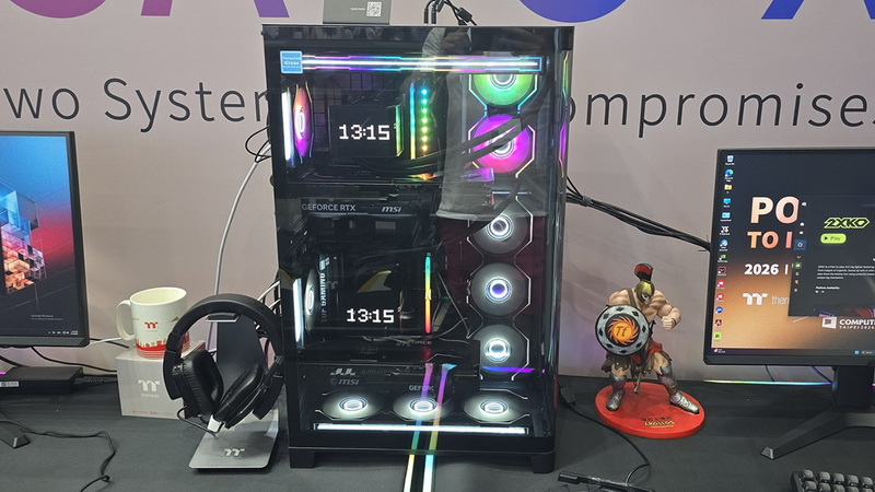 Thermaltake показала CAPO X — огромный корпус за 0 для сборки сразу двух игровых ПК