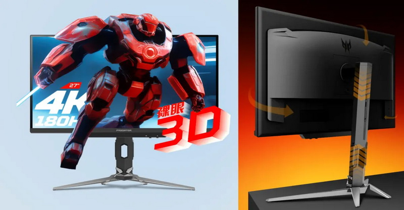 Acer выпустила безочковый 3D-монитор Predator XB273K 3D за 00, но пока только в Китае