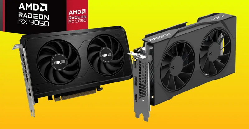 Asus и XFX выпустили свои варианты Radeon RX 9050 — Asus разогнала свою до 2,77 ГГц