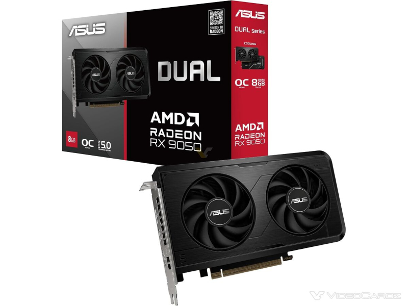 Asus и XFX выпустили свои варианты Radeon RX 9050 — Asus разогнала свою до 2,77 ГГц