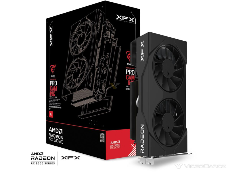 Asus и XFX выпустили свои варианты Radeon RX 9050 — Asus разогнала свою до 2,77 ГГц