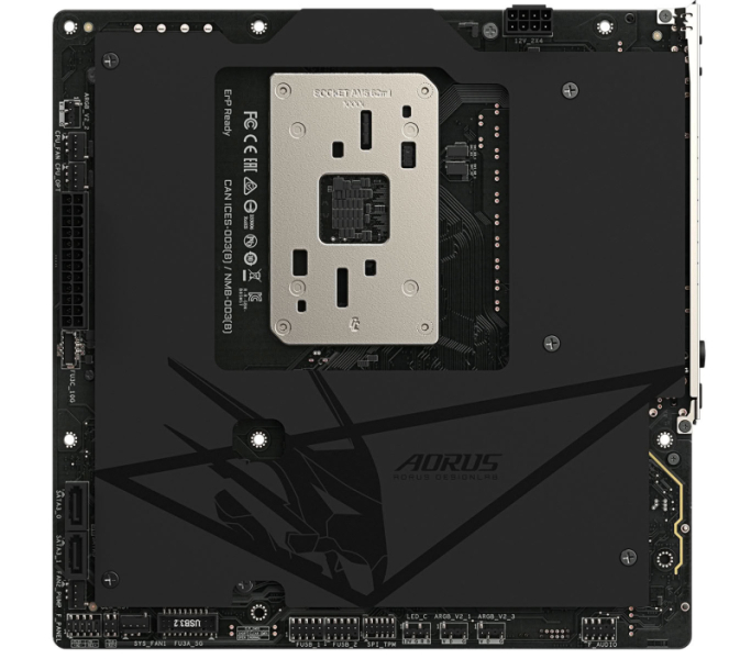 Gigabyte представила компактную плату B850M Aorus Stealth с разъёмами на изнанке