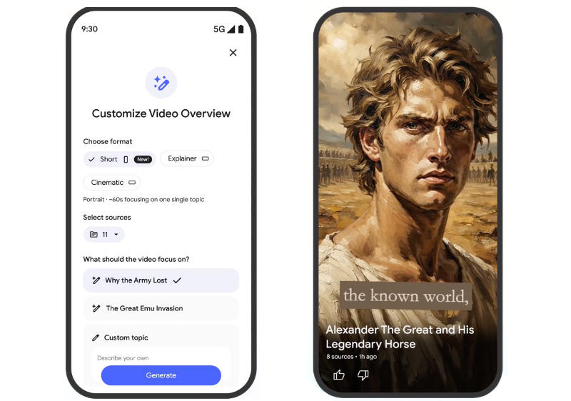 Google научила NotebookLM прекращать скучные лекции и презентации в ролики в стиле TikTok