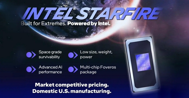 Intel представила космический процессор Starfire — он способен работать при температурах от −55 до +125 °C
