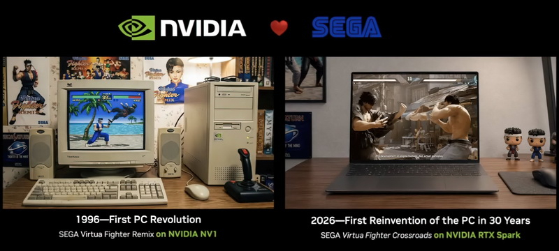 Nvidia переманила SEGA на Arm: игры японского издателя выйдут на RTX Spark, а первой станет Virtua Fighter Crossroads