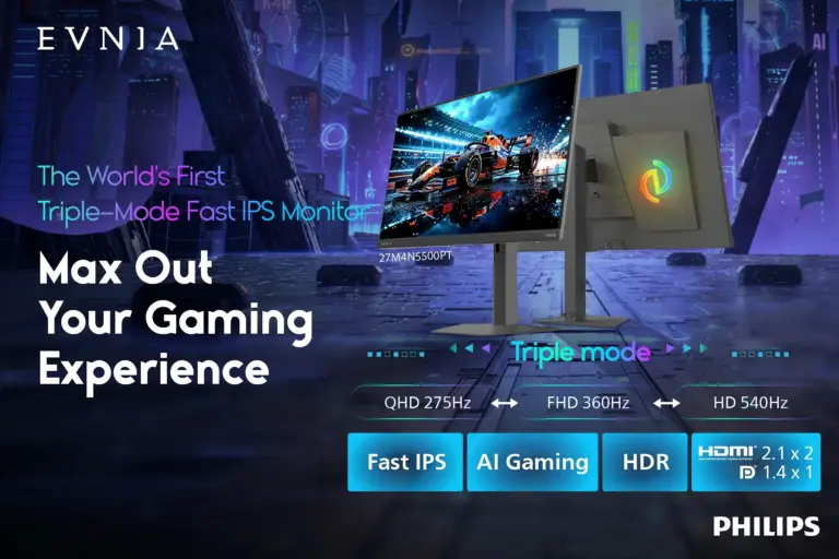 Philips анонсировала 27-дюймовые игровые мониторы Evnia M4 с тремя режимами работы: 1440p@275 Гц, 1080p@360 Гц и 720p@540 Гц