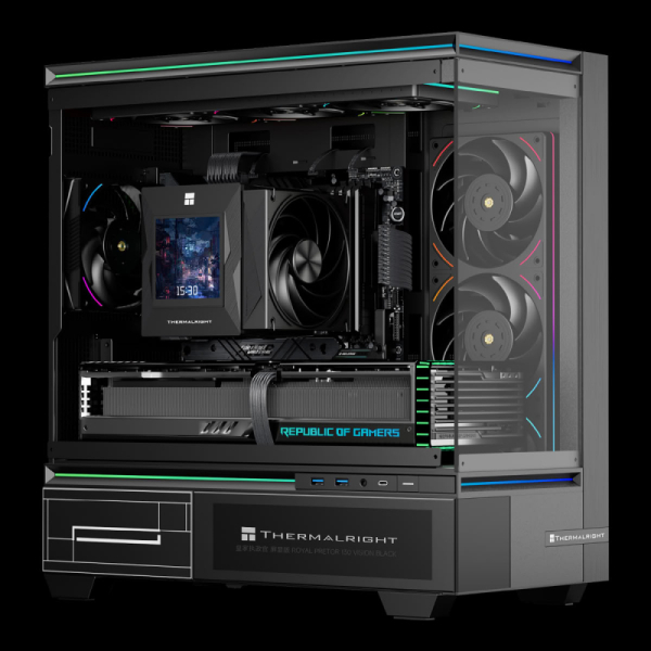 Thermalright выпустила кулер Royal Pretor 130 Vision с 3,95-дюймовым цветным дисплеем