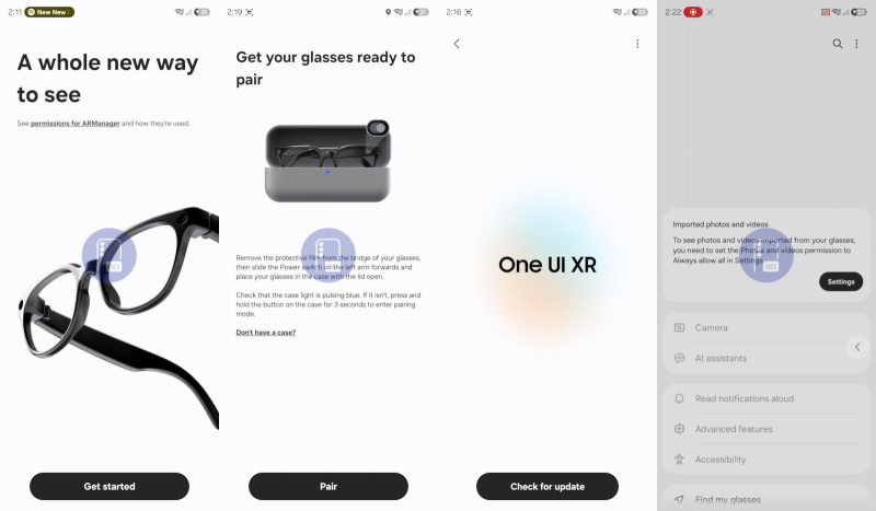 Умные очки Galaxy Glasses с футляром показались на изображениях из фирменного приложения Samsung