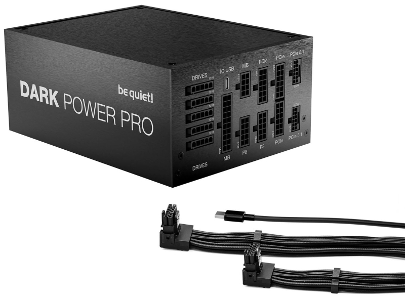 Be quiet! представила БП Dark Power Pro 14 IO — до 1600 Вт, ATX 3.1 и PCIe 5.1, поддержка интеллектуального управления и цена от 0