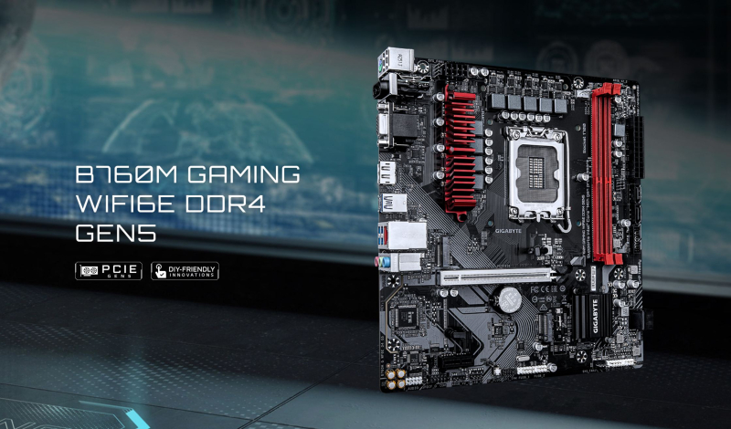 Gigabyte выпустила обновлённую плату B760M Gaming DDR4 с поддержкой Wi-Fi 6E и PCIe 5.0 для графики