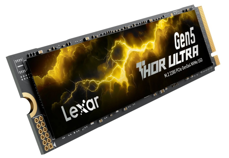 Lexar выпустила Thor Ultra — SSD с PCIe 5.0, до 4 Тбайт и скоростью до 11 Гбайт/с