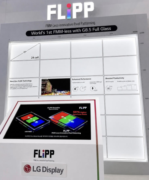 LG Display представила работающую безмасочную технологию печати OLED-дисплеев следующего поколения