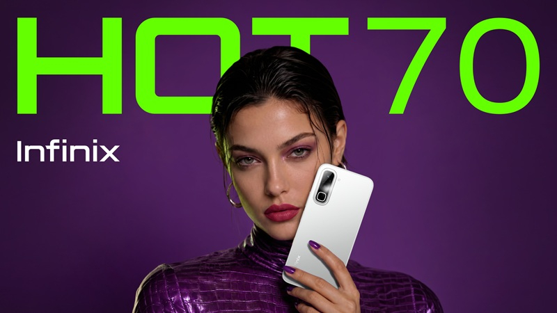 Смартфон Infinix HOT 70 с ёмкой батареей и кнопкой быстрого доступа к ИИ поступил в продажу в России