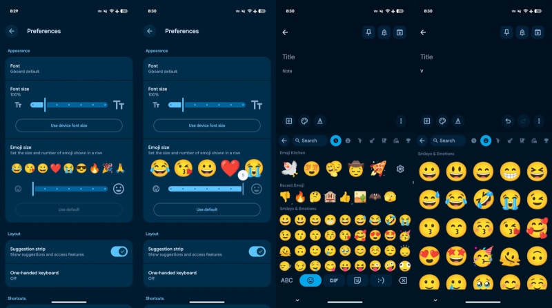 Стандартная клавиатура Android позволит растянуть смайлики — Google добавит в Gboard настройку размера эмодзи
